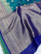 SM Premium Kanjivaram Soft Silk Saree with Copper Zari Jaal Weaving