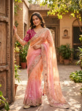 SM Celebrity Style Designer Space Silk Saree with Sequins, Zari & Hand Mina Work