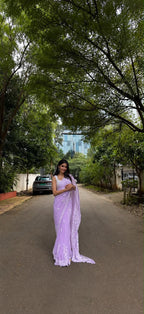 SM Soft Georgette Embroidered Chikankari Saree