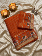 SM New Arrival Viscose Georgette Checkered Saree