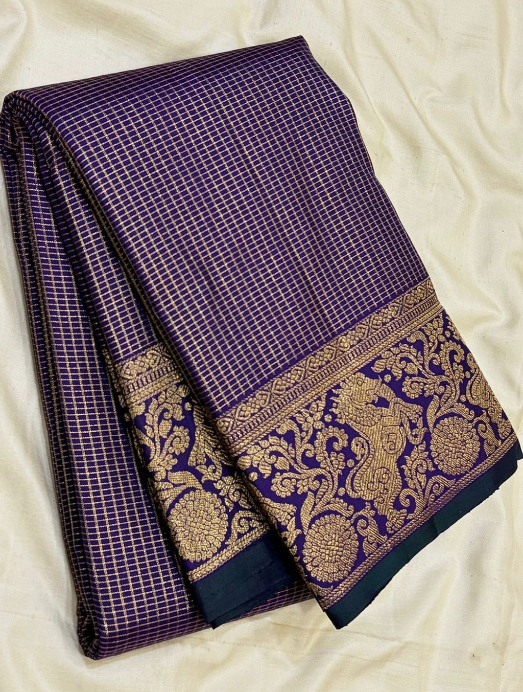 SM Pure Gold Zari Woven Banarasi Soft Silk Saree with Solid Jacquard Weave