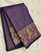 SM Pure Gold Zari Woven Banarasi Soft Silk Saree with Solid Jacquard Weave