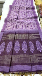SM Elegant Jamdani Woven Jaal Soft Silk Blend Saree with Artistic Pallu