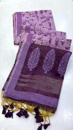 SM Elegant Jamdani Woven Jaal Soft Silk Blend Saree with Artistic Pallu