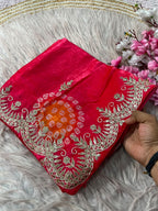 SM Soft Shine Space Silk Bandhej & Leheriya Print Saree