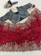 SM Pranjal Designer Soft Fandy Satin Saree with 3mm Sequins Embroidery Jaal