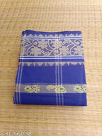 SM Women Cotton Woven Design Saree Without Blouse