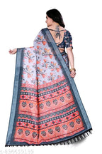 SM Women Cotton Linen Printed Saree