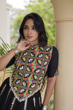 SM Rayon Mirror Work Lehenga with Embroidered Blouse