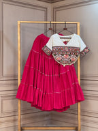 SM Kora Cotton Full-Stitched Lehenga with Kutchi Patchwork Blouse