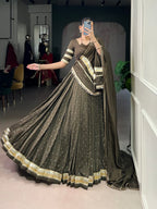 SM Pure Chanderi Zari Woven Lehenga with Matching Blouse & Dupatta