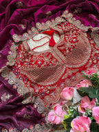 SM Designer Sequence and Thread Work Space Silk Festive Saree