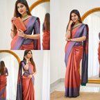SM Soft Lichi Silk Saree with Rich Jacquard Pallu