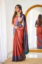 SM Soft Lichi Silk Saree with Rich Jacquard Pallu