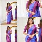 SM Soft Lichi Silk Saree with Rich Jacquard Pallu