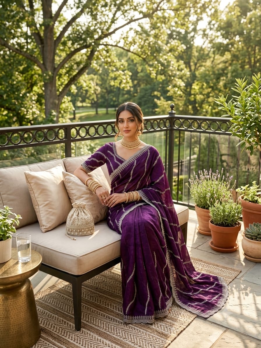 SM Designer Leheriya Padding Fendy Chiffon Saree